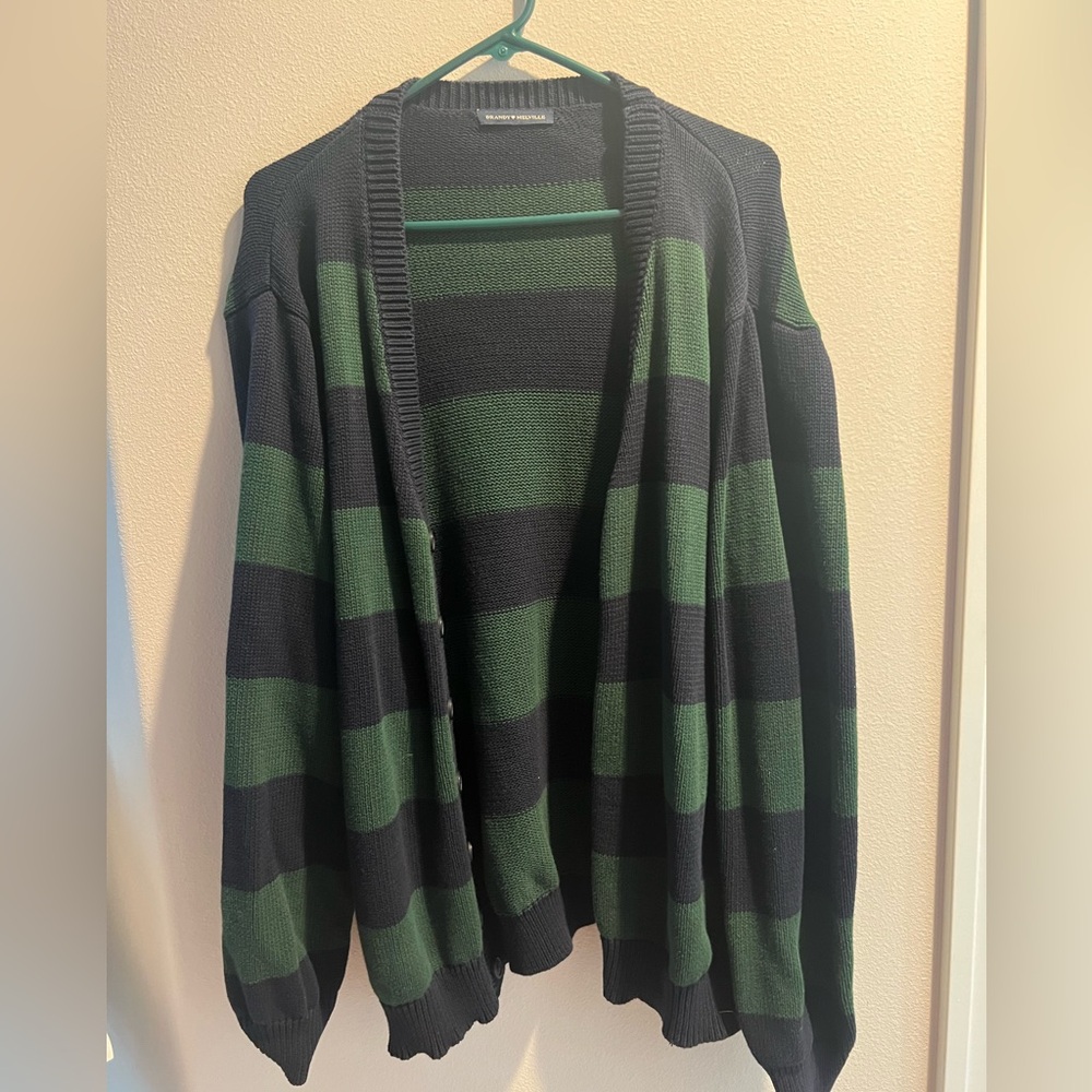 Brandy Melville Cardigan- Navy and Green